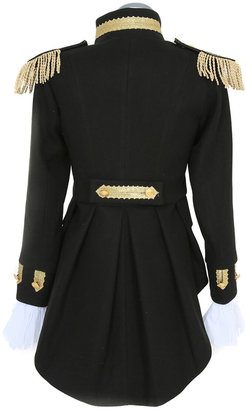 Dames Carnavalsjas Zwart-Goud Luxe (achterkant)