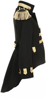 Dames Carnavalsjas Zwart-Goud Luxe (zijkant)