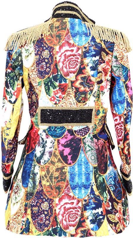 Carnavalsjas Dames Retro Curves (achterkant)