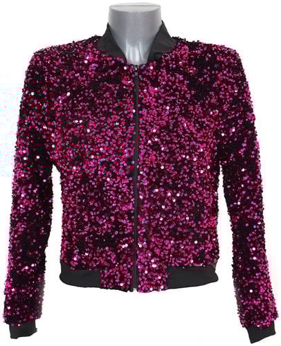 Pailletten Jasje Pink Bomberjack