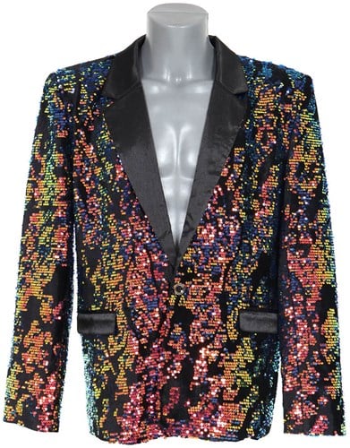 Glitter Colbert Heren Multi Pailletten