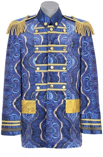 Carnavalsjas Heren Crystal Blauw-Goud