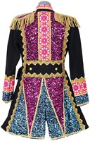Carnavalsjas Dames Flower Pink-Blauw (achterkant)