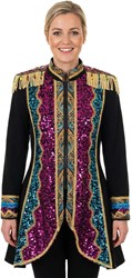 Carnavalsjas Dames Jacquard Pink-Blauw