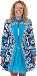 Carnavalsjas Dames Daisy Blauw-Zilver
