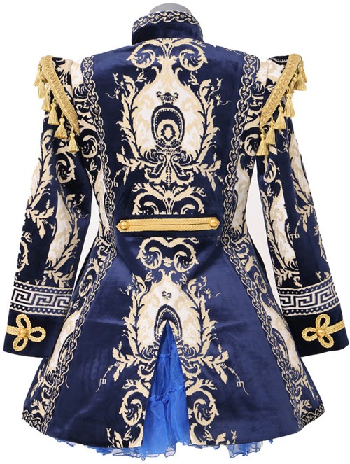 Carnavalsjas Dames Barok Blue (achterkant)