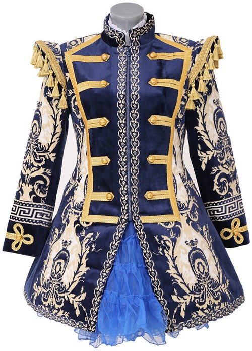 Carnavalsjas Dames Barok Blue