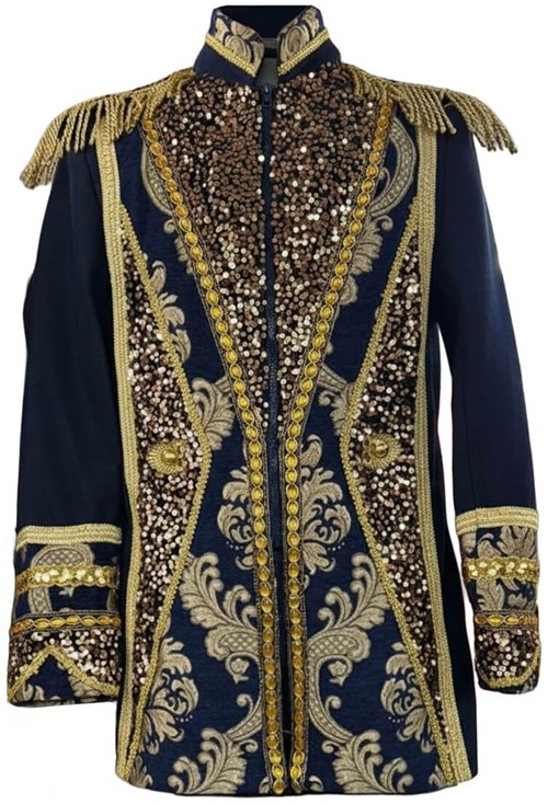 Carnavalsjas Heren Firenze Donkerblauw-Goud