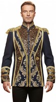 Carnavalsjas Heren Firenze Donkerblauw-Goud