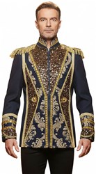 Carnavalsjas Heren Firenze Donkerblauw-Goud