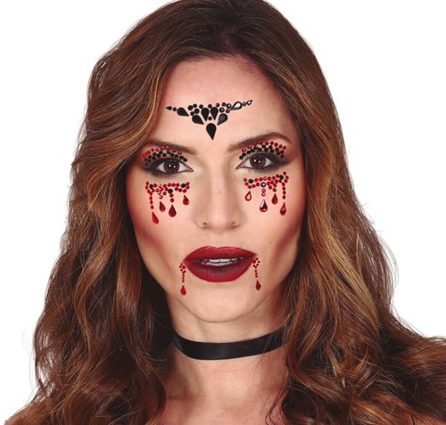 Halloween Face Jewels Vampier