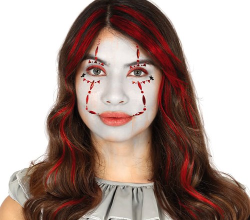Halloween Face Jewels Clown Penny