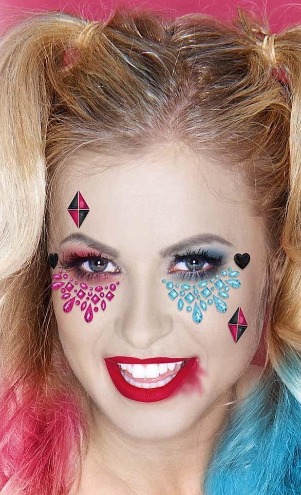 Face Jewels Twisted Harlequin Kopen? Carnavalsland.nl