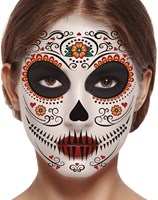 Gezichts Tattoo Catrina - Dia de los Muertos (voorbeeld)