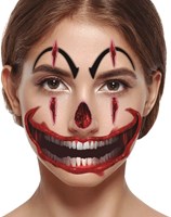 Gezichts Tattoo Horror Clown (voorbeeld)