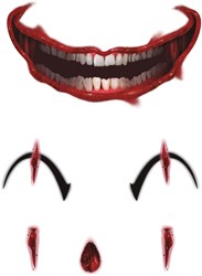Gezichts Tattoo Horror Clown