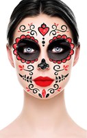 Glitter Gezicht Sticker Catrina - Dia de los Muertos (voorbeeld)