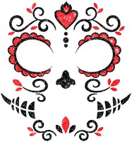 Glitter Gezicht Sticker Catrina - Dia de los Muertos
