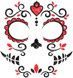 Glitter Gezicht Sticker Catrina - Dia de los Muertos