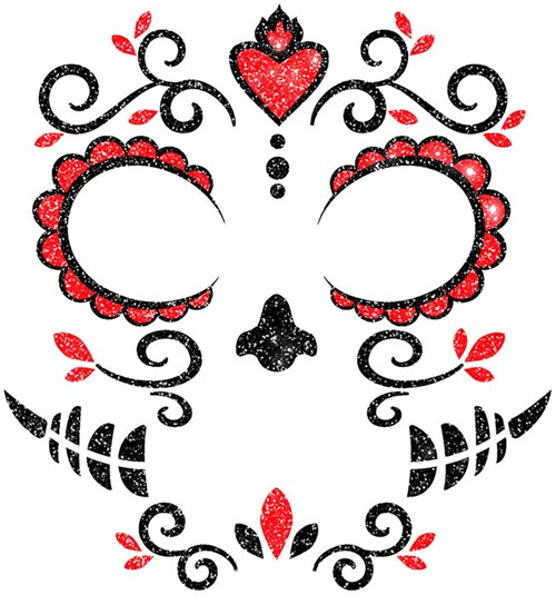 Glitter Gezicht Sticker Catrina - Dia de los Muertos