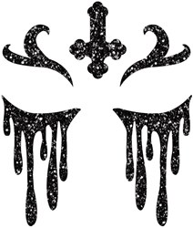 Glitter Gezicht Sticker Halloween Non