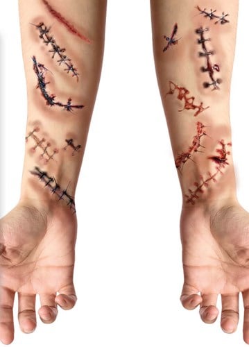 Tattoos Littekens en Hechtingen - 30x13cm