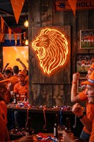 LED Neon Sign Oranje Leeuw Holland - 41x50cm (sfeer afbeelding)