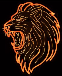 LED Neon Sign Oranje Leeuw Holland - 41x50cm