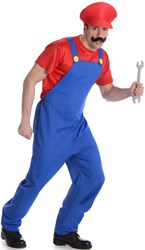 Herenkostuum Rode Loodgieter Mario