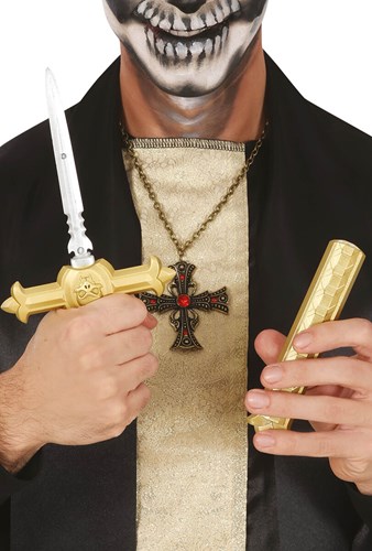 Halloween Kruis God met Mes - 26cm