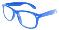 Blues Brother Bril Blauw met blank glas