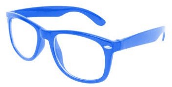 Blues Brother Bril Blauw met blank glas