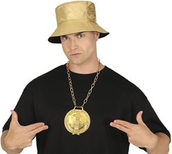 Mega Rapper Ketting Goud met Dollar-teken