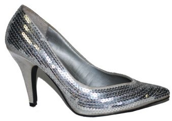 Pailletten Pumps Zilver