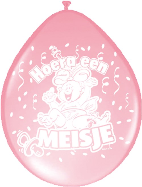 Ballonnen Hoera een Meisje