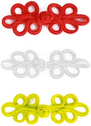 Brandenburger Rood-Wit-Geel Chinese Knoop - 6 paar