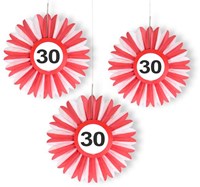 Honeycomb - Waaier 30 Verkeersbord 3st.