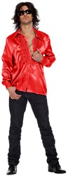 Disco Ruches Blouse Luxe Rood