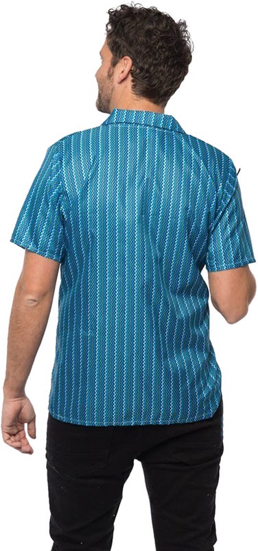 Retro Seventies Shirt Blauw (achterkant)