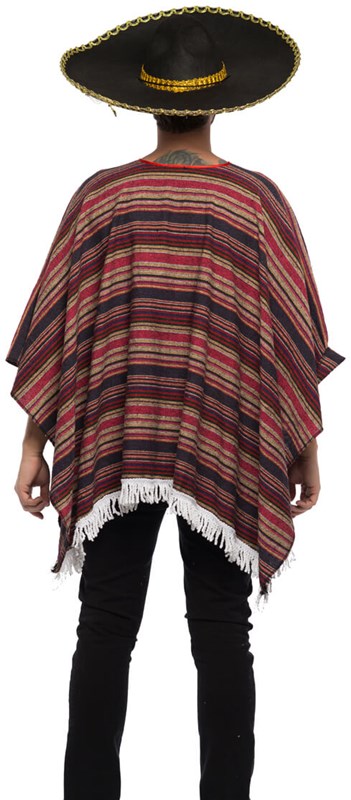 Mexicaanse Poncho Authentiek (Woven) (achterkant)