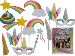 Photo Booth Props Unicorn - Eenhoorn (12 delig)