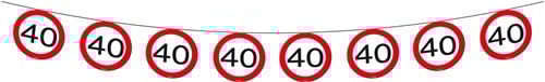 Vlaggenlijn 40 jaar Verkeersbord