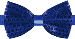 Vlinderstrikje Pailletten Luxe Blauw