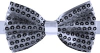 Vlinderstrikje Pailletten Luxe Zilver