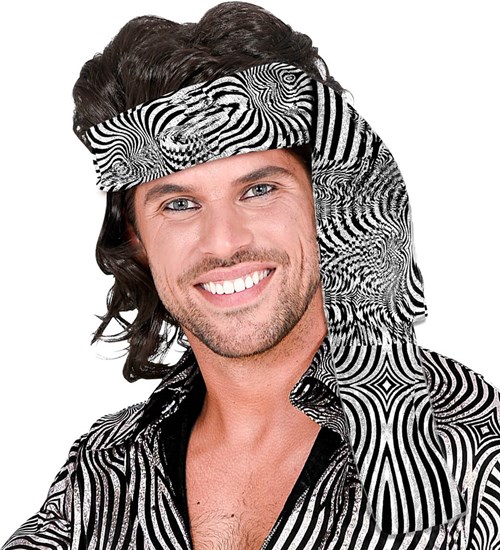 Hoofdband Hologram Zilver-Zwart (man)