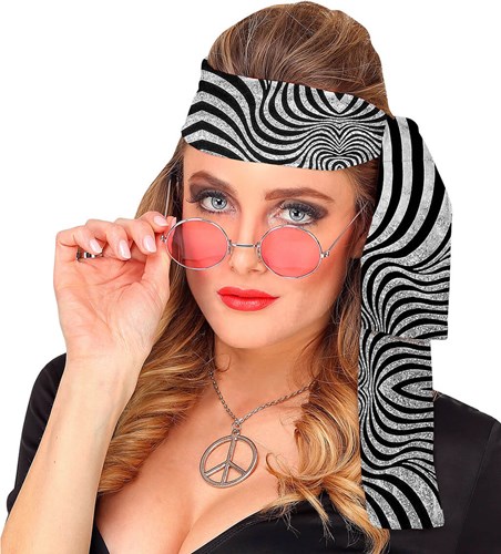 Hoofdband Hologram Zilver-Zwart
