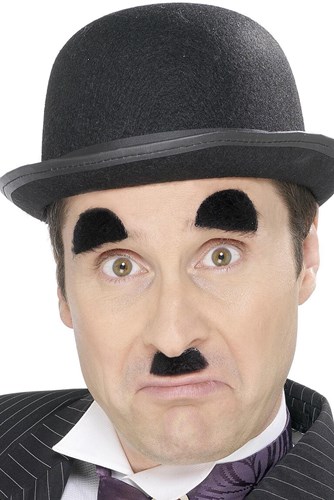 Charlie Chaplin Snor + Wenkbrauwen