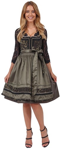 Dirndl Leonie Donker Groen (60cm) - 2dlg.
