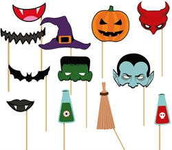 Photo Booth Props Happy Halloween (12 delig)