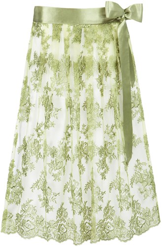 Trachten Dirndlschort Luxe Groen (70cm)